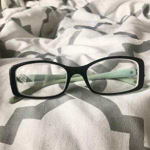 Black framed glasses